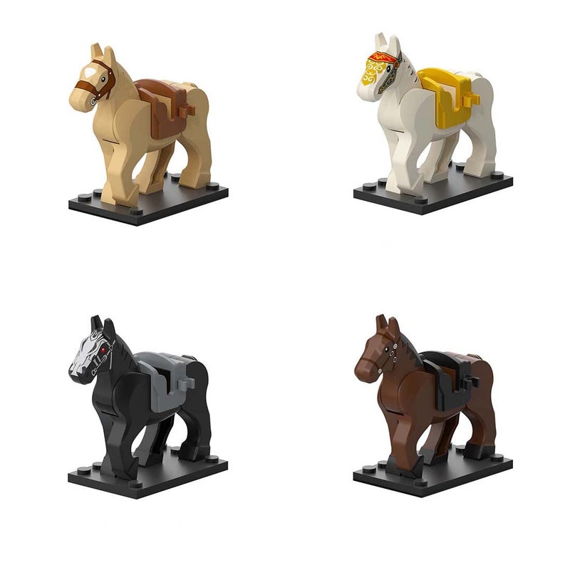 ALiquid Custom Minifigure Horse Set for Lego Minifigures - 10 Pcs - Image 2