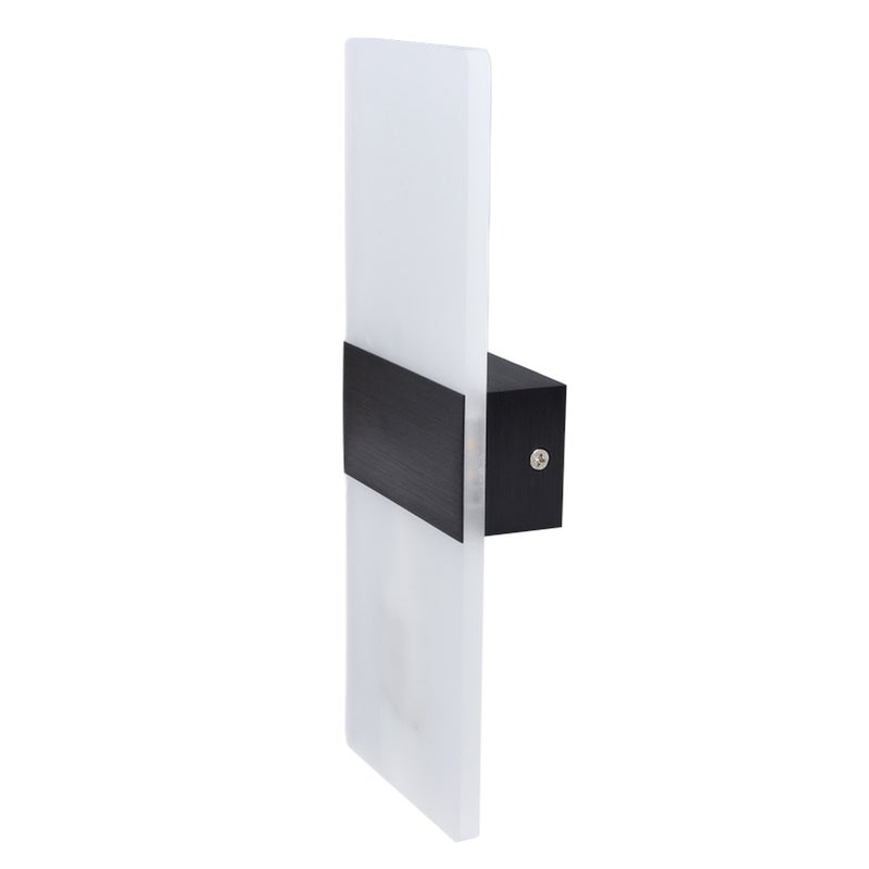 LED Wall Lamp 6W Acrylic Wall Light 360° Luminous High Brightness Preservative Up Down Lights for Bedroom Canteen 90‑265VBlack - Image 1