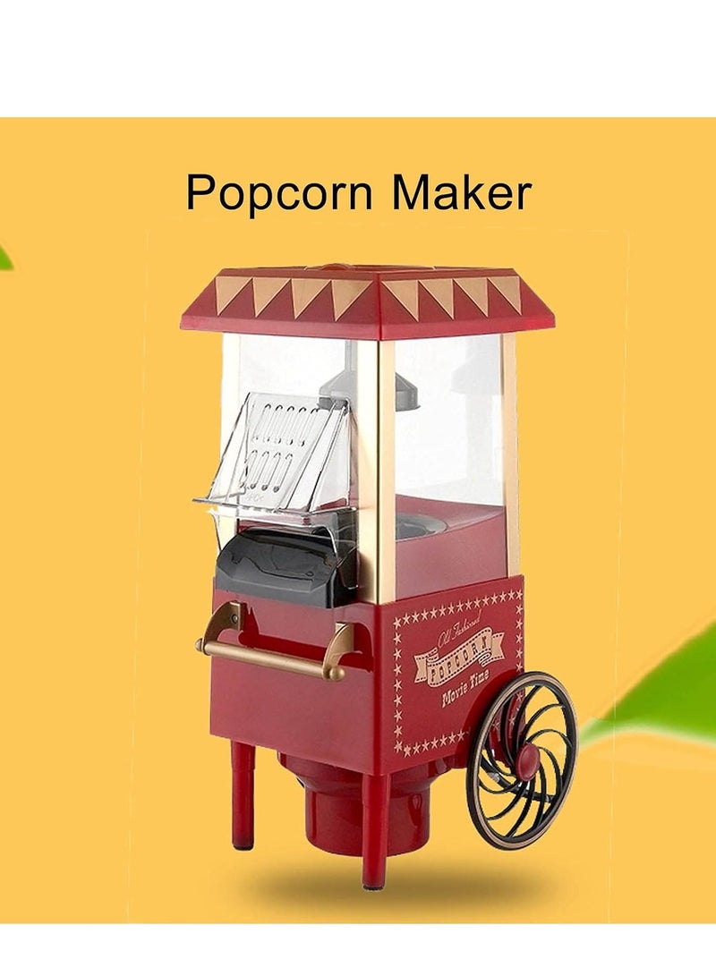 JAJEEK Mini Popcorn Maker | Automatic Popcorn Machine  Red Retro Model Hot-Air Popcorn Machine for Home, Parties, Movie Nights, and Birthday Gifts (UK) – Electric Corn Popper, Easy to Use, Oil-Free - Image 3