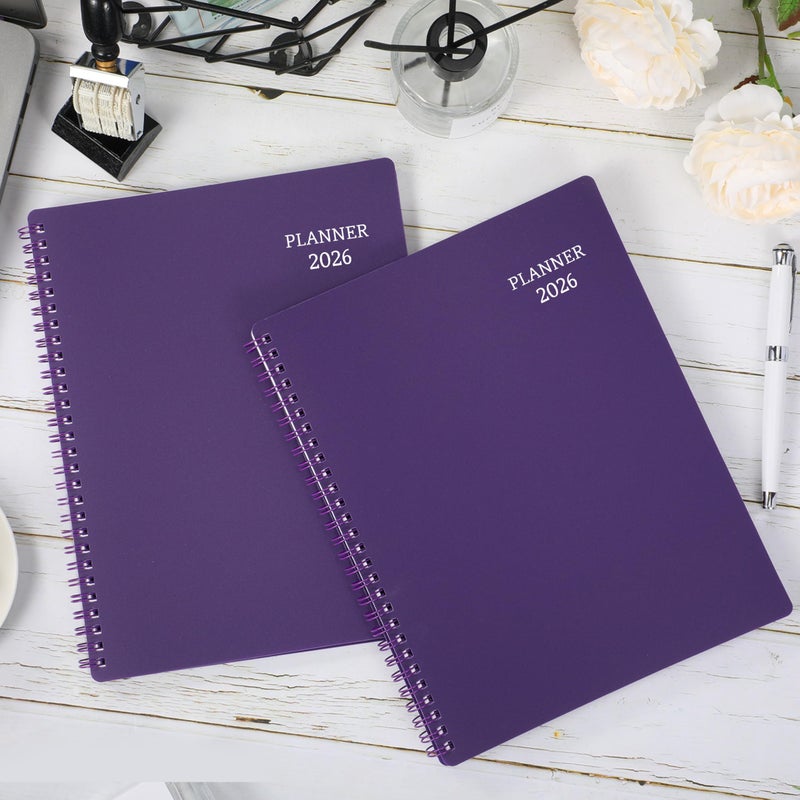BooQool 2026 Planner - Jan. 2026 - Dec. 2026, 8" x 10", Calendar Planner 2026, 2026 Planner Weekly and Monthly Spiral Bound, Flexible Cover, To-Do List, 12 Monthly Tabs - Image 2