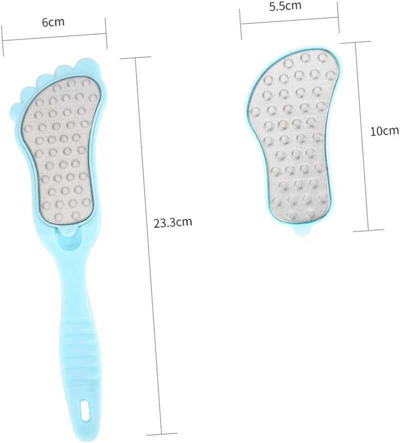 Portable Foot File Callus Remover Set, Sky-Blue Handheld Foot Skin Smoother and Dead Skin Rasp for Pedicure Care and Callus Grinding - Image 2