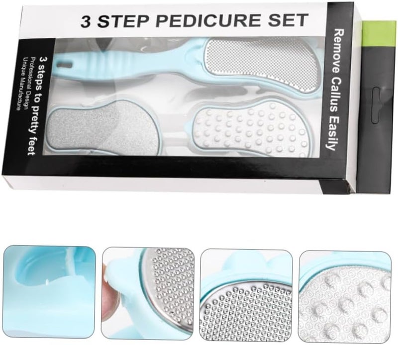 Portable Foot File Callus Remover Set, Sky-Blue Handheld Foot Skin Smoother and Dead Skin Rasp for Pedicure Care and Callus Grinding - Image 5