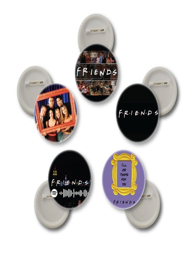 D2C Kids' Badges of Friends Web Series Characters & Quotes - Pack of 5, Multicolor - Image 1