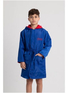 Unisex Waterproof Swim Robe – Solid Blue