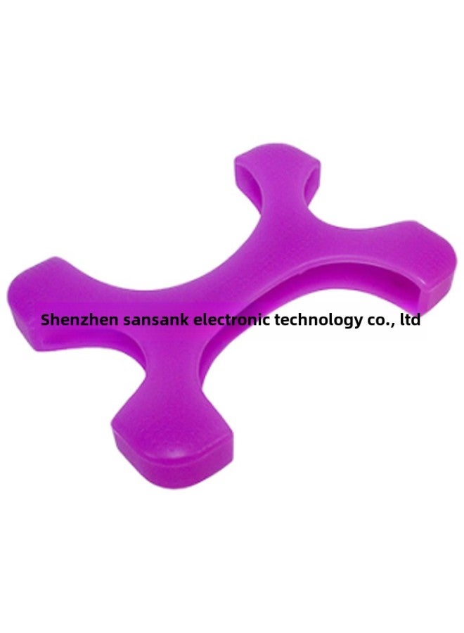 General X-type Silicone Case Shockproof Non-slip Heat Dissipation Protection Promotion Eight-color 2.5 Inch Mobile Hard Disk Protective Case-Color:Purple  - Image 1