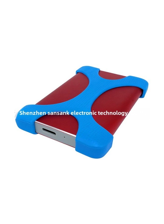 General X-type Silicone Case Shockproof Non-slip Heat Dissipation Protection Promotion Eight-color 2.5 Inch Mobile Hard Disk Protective Case-Color:Purple  - Image 4