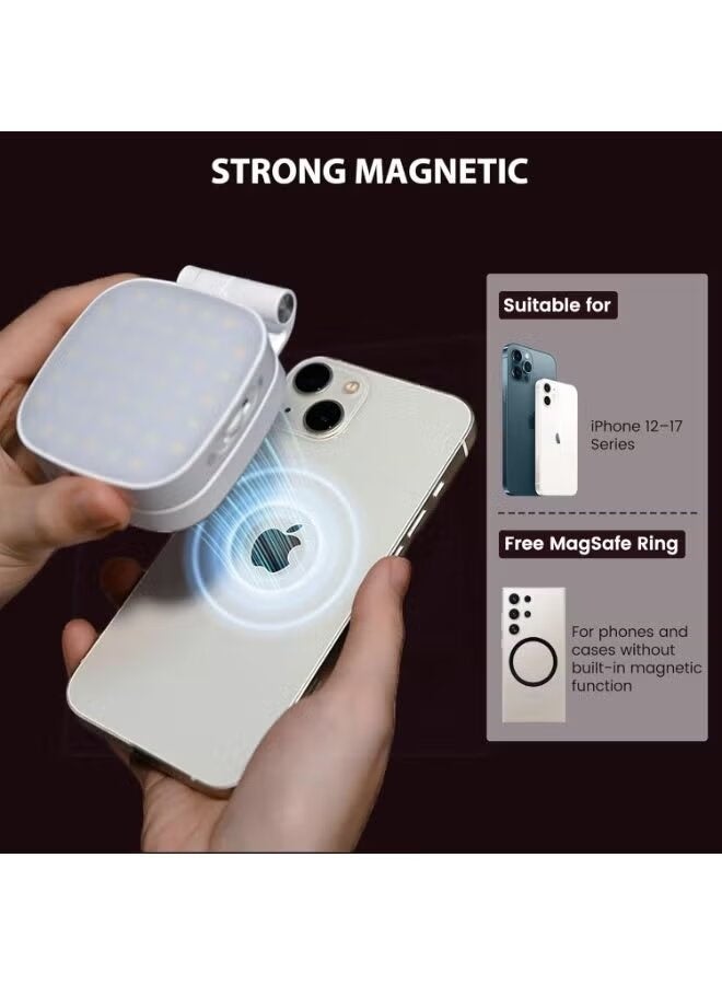 ELTRAZONE M-27 Compact Magnetic Mirror with Bright Fill Light, Portable LED Makeup Mirror with Adjustable Lighting, Magnetic Phone Attachment, Rechargeable Beauty Mirror for Makeup, Skincare, Grooming & Travel - Image 5