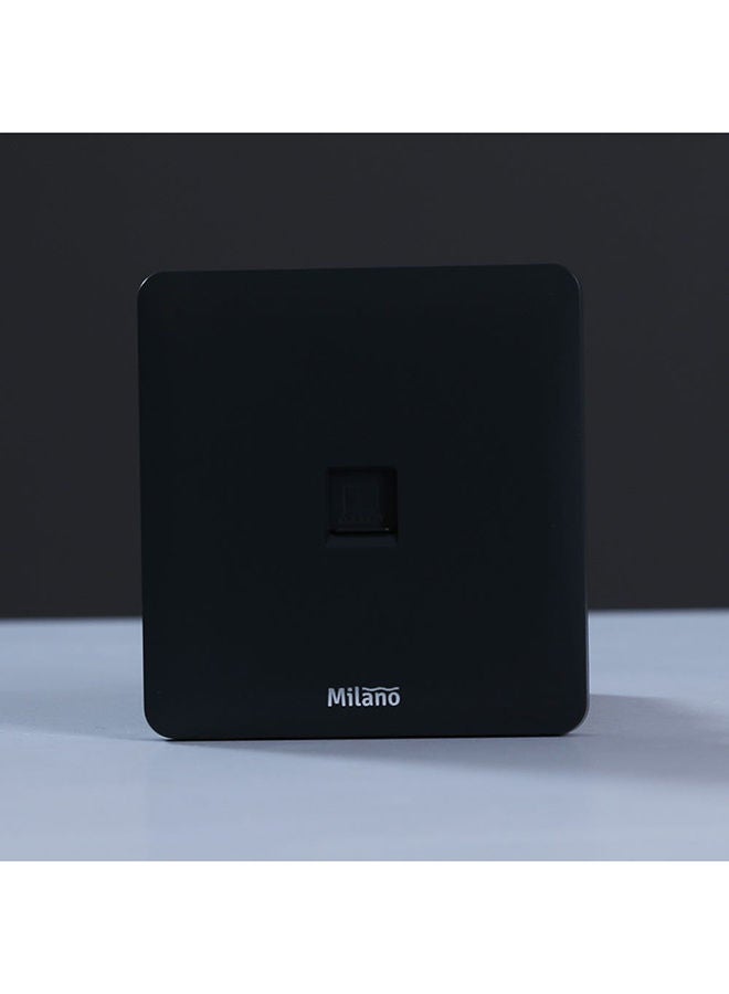 DANUBE HOME دانوب هوم - مقبس كمبيوتر ميلانو (كات-6) أسود ماتي - Image 1