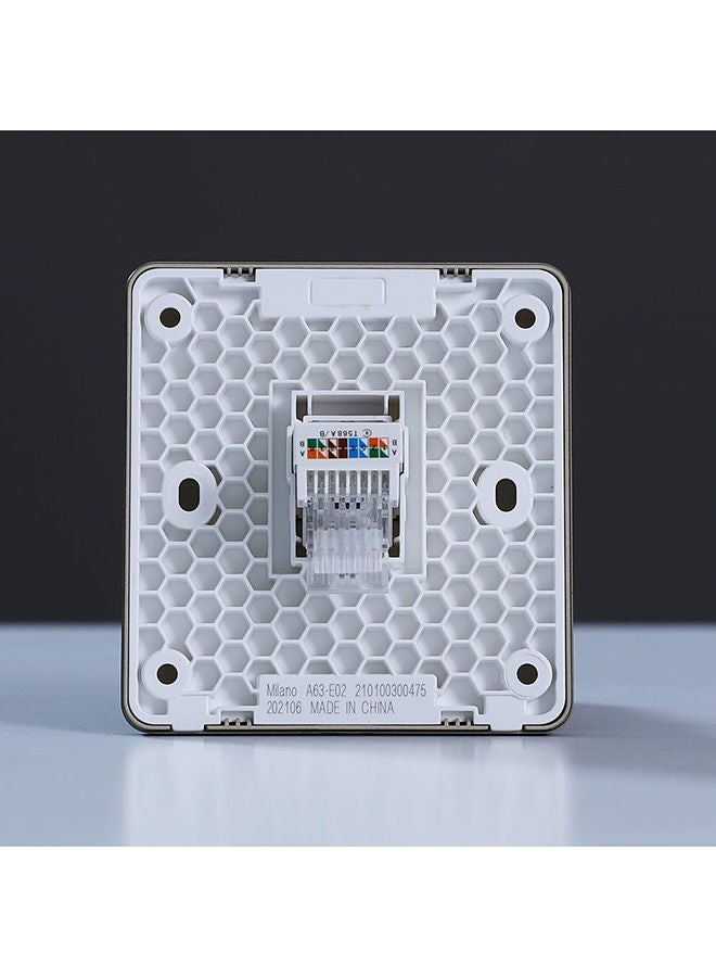 DANUBE HOME دانوب هوم - مقبس كمبيوتر ميلانو (كات-6) أسود ماتي - Image 3