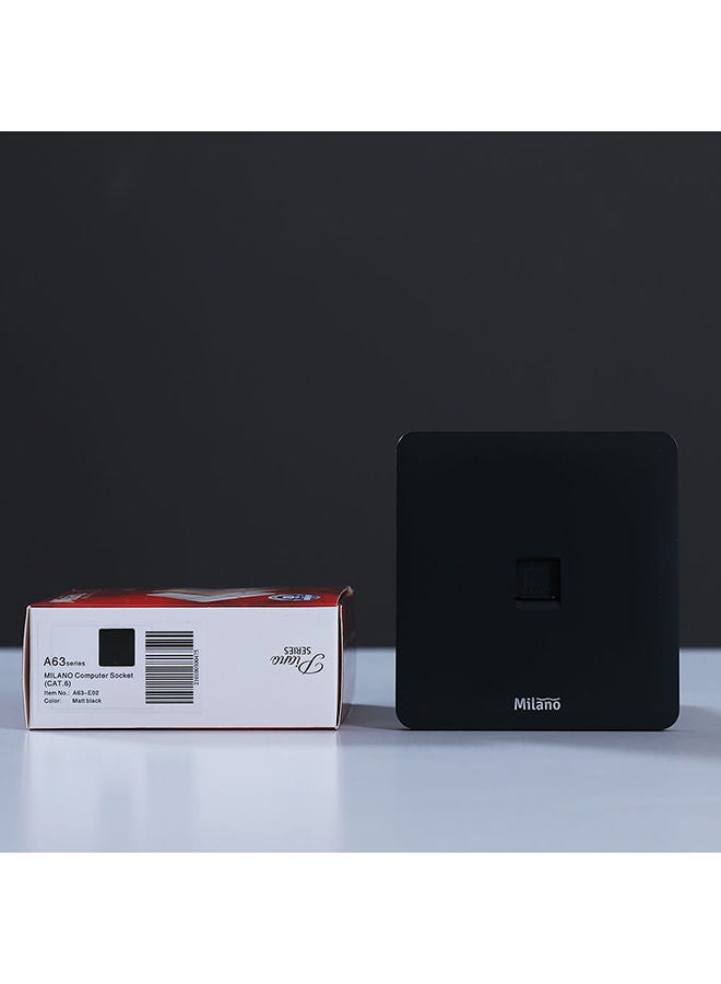 DANUBE HOME دانوب هوم - مقبس كمبيوتر ميلانو (كات-6) أسود ماتي - Image 5