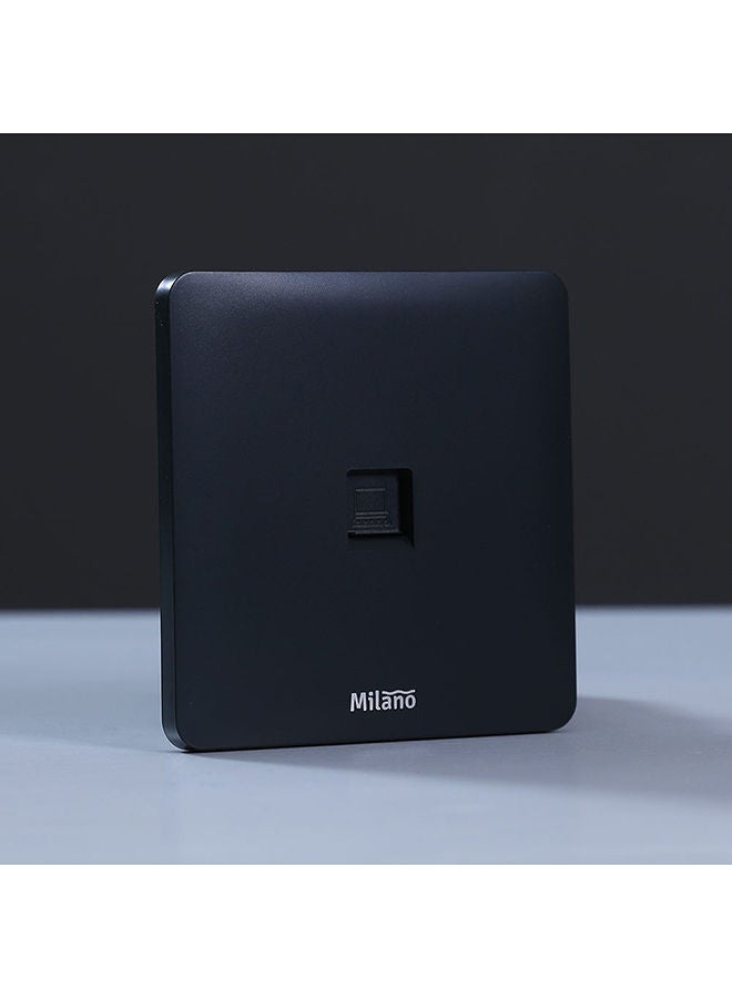 DANUBE HOME دانوب هوم - مقبس كمبيوتر ميلانو (كات-6) أسود ماتي - Image 2