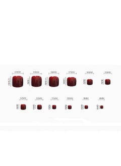 SYNSYB 24-Piece Short Square Press-on Toenails:Acrylic Fake Nails ,toe fake nails for Seamless Fit  - Image 4