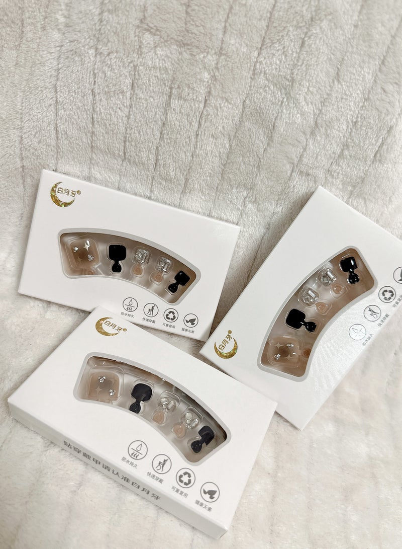 SYNSYB 24-Piece Short Square Press-on Toenails:Acrylic Fake Nails ,toe fake nails for Seamless Fit - Image 3