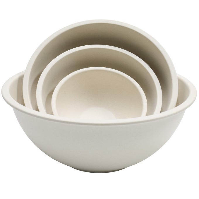ECO BAMBOO FIBER MIXING BOWL SET 4 PIECE NATURAL