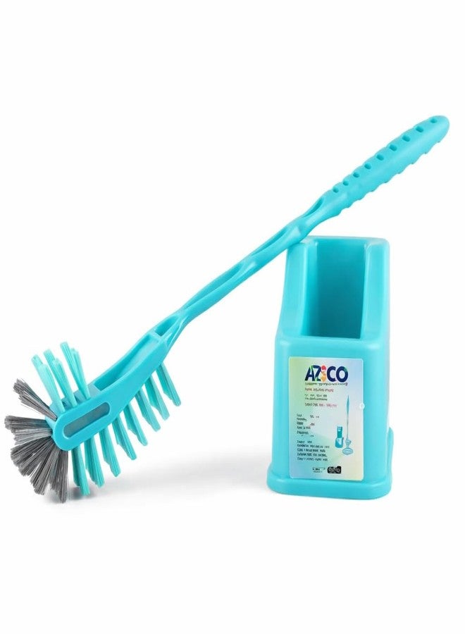 ARICO Double Hockey Shape Toilet Cleaner Brush with Holder Stand, Toilet Cleaning Brush for Western and Indian Toilet, Bathroom Brush for Toilet Cleaning - Art - 34 - Image 1