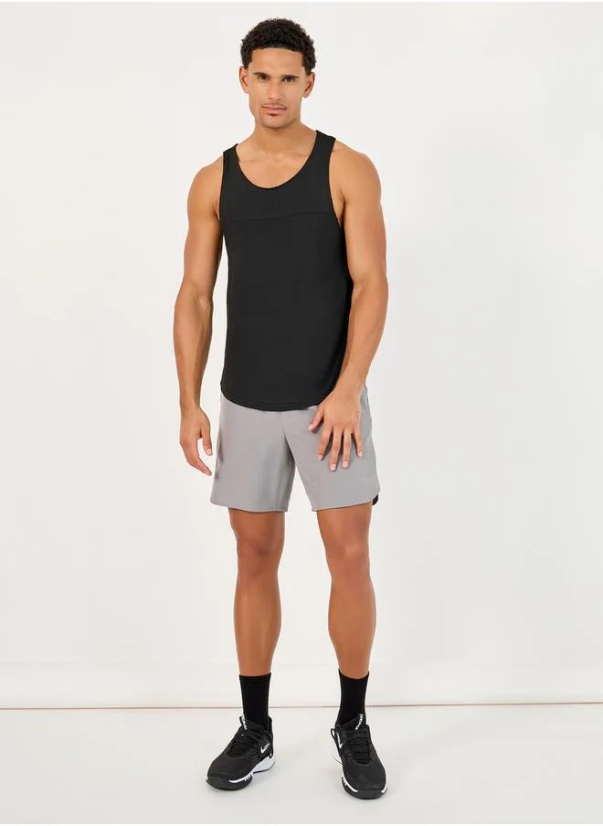 ستايلي Solid Stretchable Training Sleeveless Tank