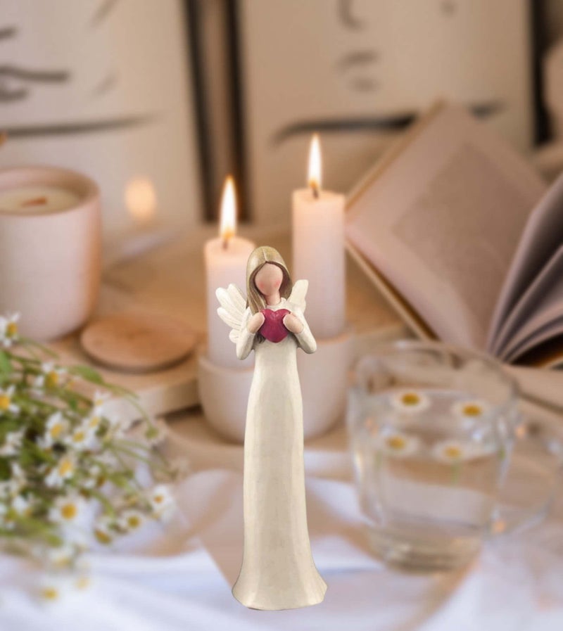 PlentifulHome التماثيل الملاك مع تماثيل Heart Guardian Angel التماثيل القابلة للتحصيل الخيار المثالي للمنزل D؟ Cor 7.48؟ H - Image 3