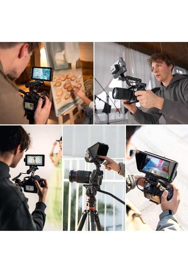 VILTROX - VILTROX 5.5 Inch 1200nits 4K 10bit HDMI Field Monitor, Touchscreen 3D LUT Portable Video Field Monitor Kit , On-Camera RGB Parade Histogram Waveform Focus Assist Monitor (DC-550 Pro) - Image 1