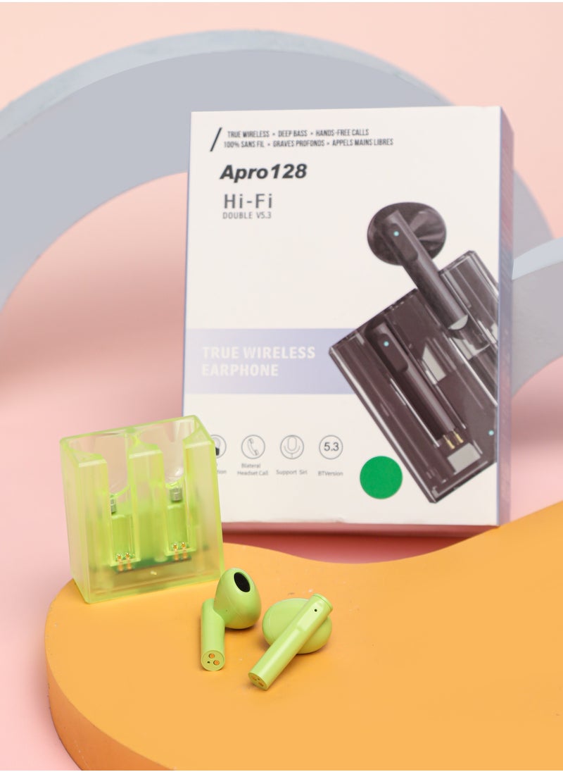 Wireless Bluetooth Headset For Running Sports High Sound Quality Male And Female Half-in-ear Ultra-long Battery Life Green For IPhone Android