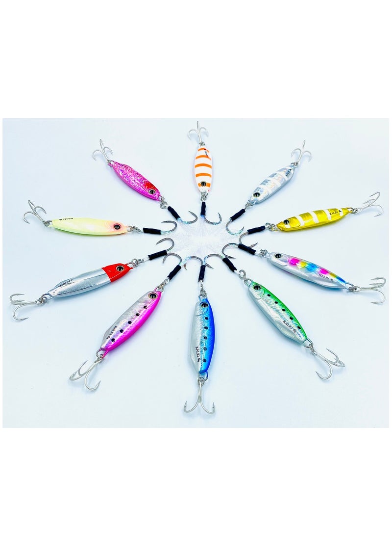 oakura Kaiju Jig - 60G Weights, Silver Pink, Extra Sharp Bkk Hook, 10 Mesmerizing Colors - Lightweight Gear For Epic Fishing Adventures - Image 2
