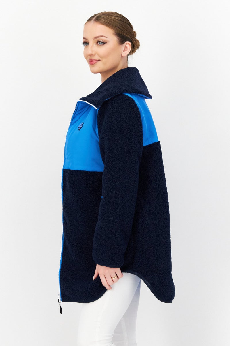 Fourlaps Women Sportswear Fit Reversible Outdoor Jacket, Navy - Image 2