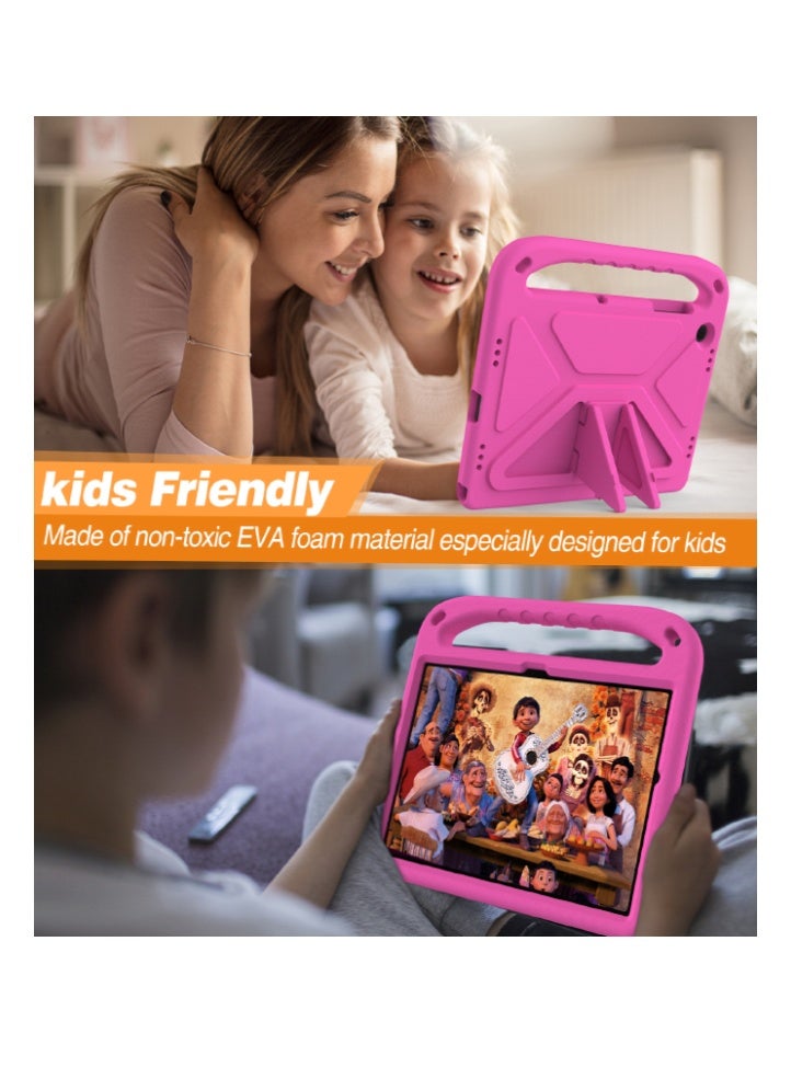 Case for pad Samsung Galaxy Tab A9（2023） SM-X110 /SM-X115, Kid Case Friendly Shockproof Protective Case, Handle Stand Heavy Duty Tablet Cover (Pink, 8.7in) - Image 5