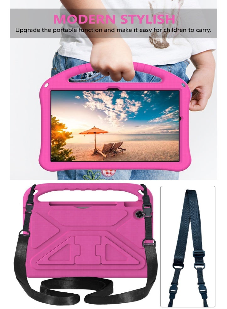 Case for pad Samsung Galaxy Tab A9（2023） SM-X110 /SM-X115, Kid Case Friendly Shockproof Protective Case, Handle Stand Heavy Duty Tablet Cover (Pink, 8.7in) - Image 4