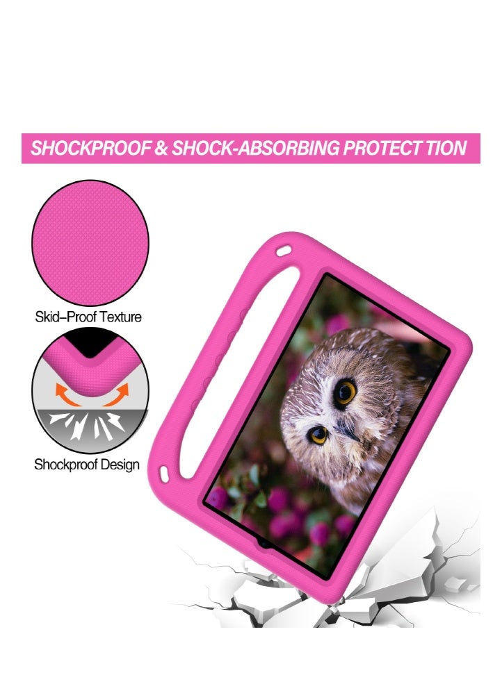 Case for pad Samsung Galaxy Tab A9（2023） SM-X110 /SM-X115, Kid Case Friendly Shockproof Protective Case, Handle Stand Heavy Duty Tablet Cover (Pink, 8.7in) - Image 3