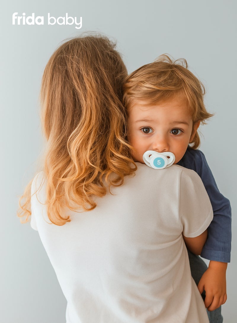 fridababy Paci Weaning System | 5-Stage Pacifier Gradual Weaning Kit | Dentist-Recommended | BPA-Free | Safe & Comfortable | Easy Transition for Babies | 5 x Pacifiers | 28g - Image 2