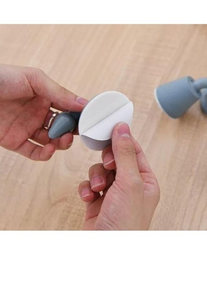 مجموعة من قطعتين من سدادة الباب المصنوعة من السيليكون واقي الحائط كاتم الصوت - Image 5