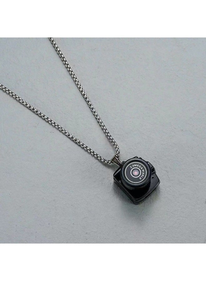 Photographable Necklace Camera Campus HD Ccd Small Camera Student Party Campus Travel Record Life Photo-Color:Black Y20  - Image 3