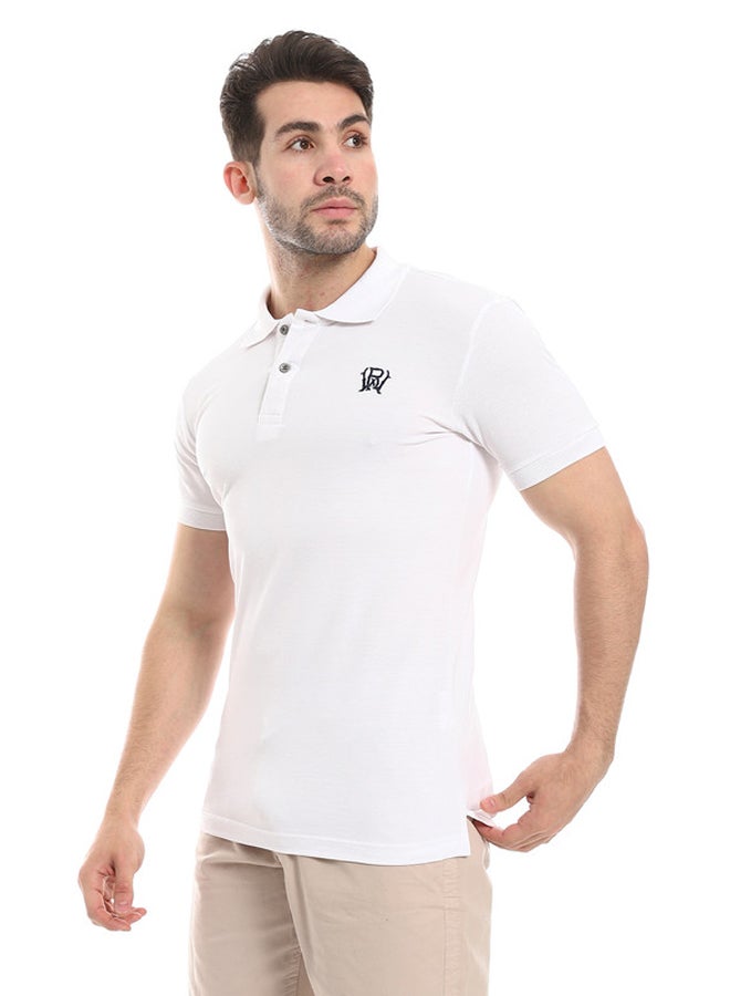 WHITE RABBIT Pique Comfy White Polo Shirt  - Image 2