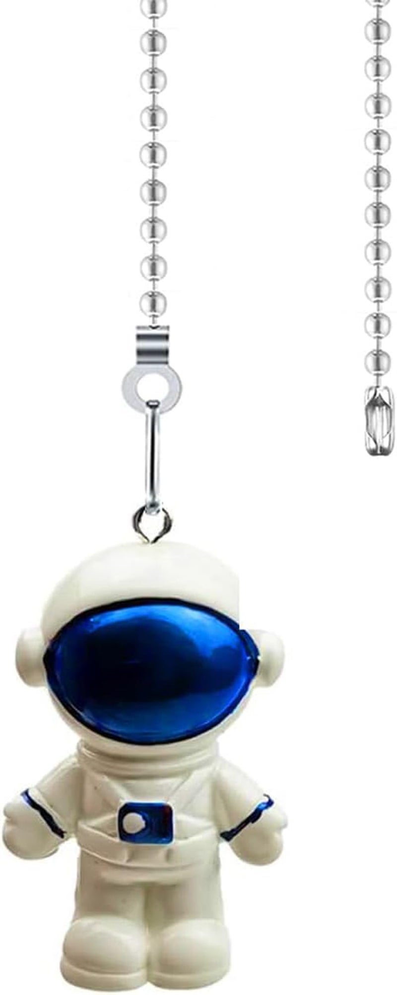 Hyamass Ceiling Fan Pull Chain Extender 12 Decorative Ball Chain Connector with Blue Spaceman Pendant for Fan Danglers