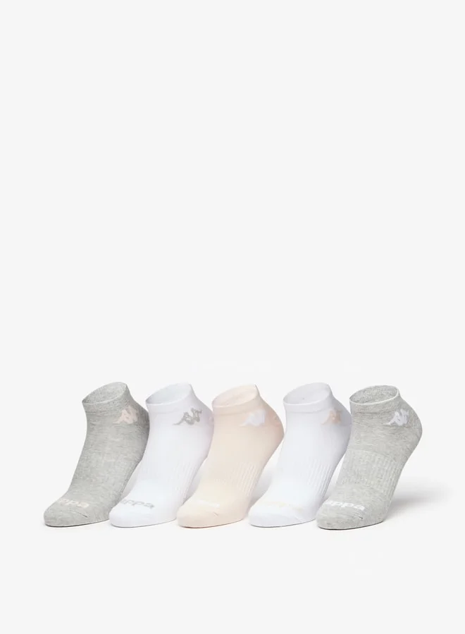 Kappa Logo Detail Ankle Length Sports Socks - Set of 5