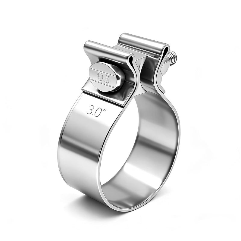BDFHYK SKYMIRO 3 Inch Exhaust Clamp Narrow Band Muffler Clamps Stainless Steel 304 for 3 OD Exhaust Pipe Muffler Elbow Exhaust Tubing Connection Catalytic Converters 1PCS - Image 3