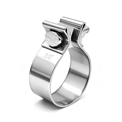 BDFHYK SKYMIRO 3 Inch Exhaust Clamp Narrow Band Muffler Clamps Stainless Steel 304 for 3 OD Exhaust Pipe Muffler Elbow Exhaust Tubing Connection Catalytic Converters 1PCS - Image 1