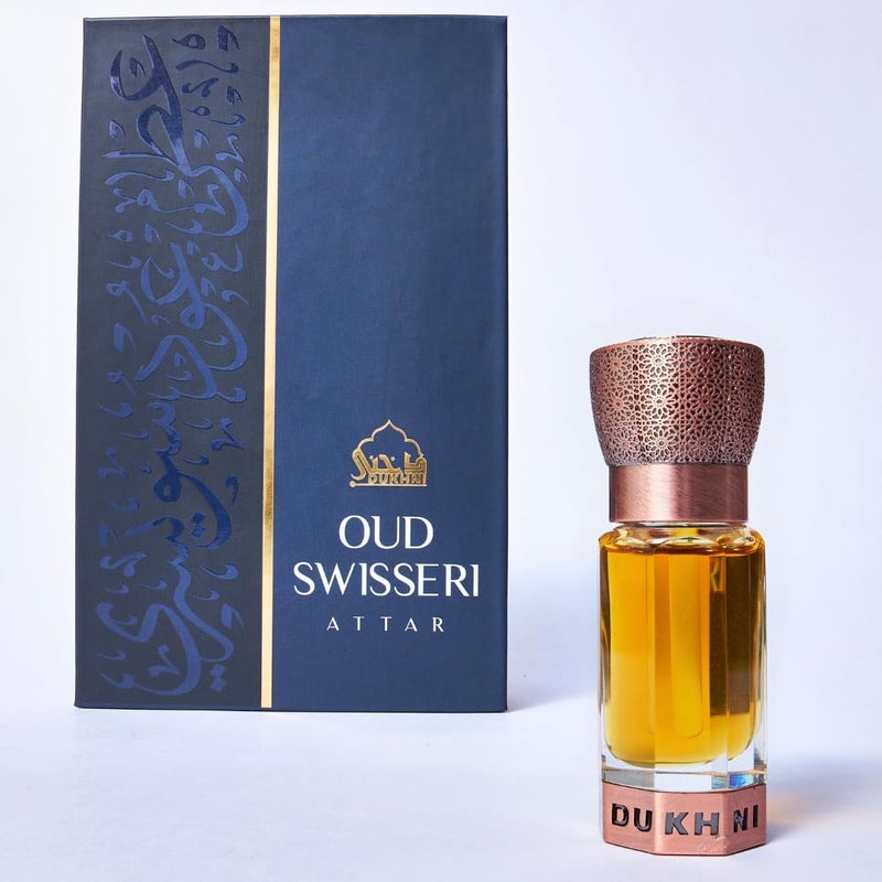 Oud Swisseri Attar by Dukhni Oud for a Contemporary Consumer Authentic Arabic Fragrance Oil 100 Pure AlcoholFree Halal 1 bottle x 6ml