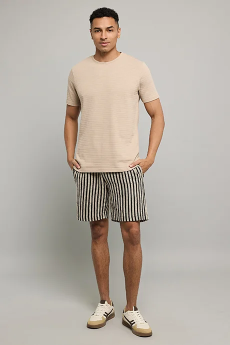 أر أند بي Patterned Shirt with Classic Collar and Short Sleeves