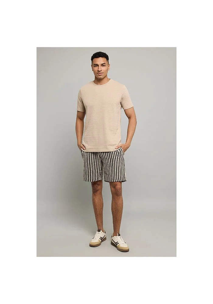 أر أند بي Patterned Shirt with Classic Collar and Short Sleeves
