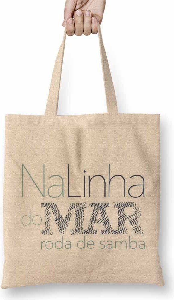 Baskı Dükkanı Print Shop Na Linha Do Mar Roda De Samba Tote Bag Long Handle