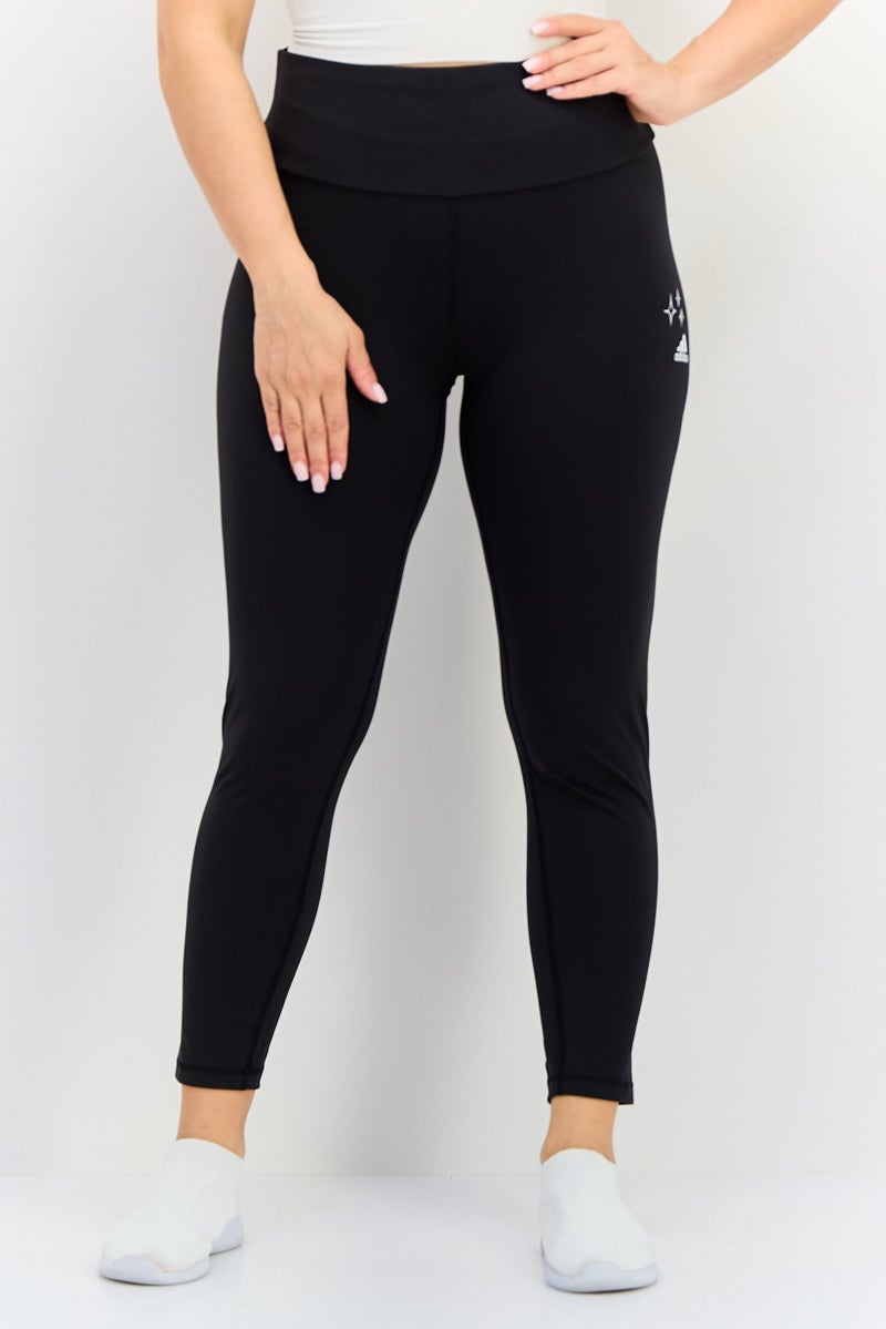 Adidas  leggings تدريب ضيقة للنساء، سوداء - Image 1
