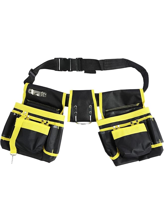 PROMASS promass Tool Belt Tool Pouch, Oxford Cloth Heavy Duty Tool Bag with 26 Pockets, Adjustable Tool Pouch Bag, Detachable Tool Belt Multifunction Tool Bag for Carpenter Electrician Woodworker Dad Gift  - Image 1
