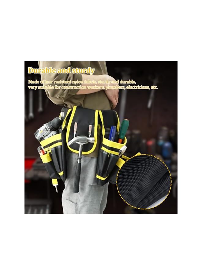PROMASS promass Tool Belt Tool Pouch, Oxford Cloth Heavy Duty Tool Bag with 26 Pockets, Adjustable Tool Pouch Bag, Detachable Tool Belt Multifunction Tool Bag for Carpenter Electrician Woodworker Dad Gift  - Image 3