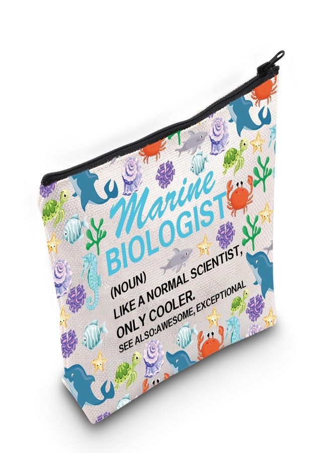 Gzrlyf Marine Biologist Makeup Bag Future Marine Biologist Gift Marine Biology Graduation Gift Ocean Life Scientist Cosmetic Bag (Marine Biologist noun) - Image 1