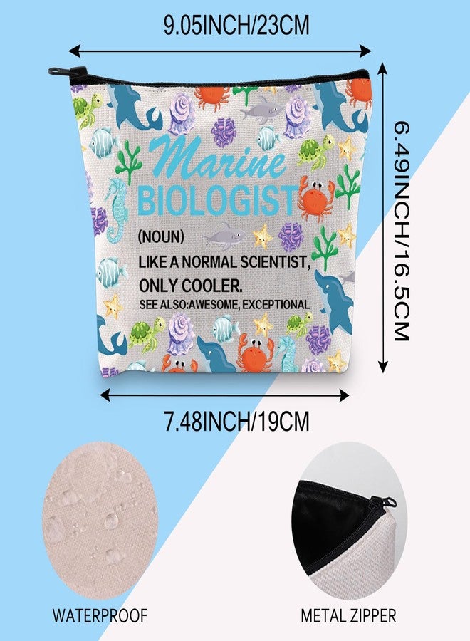 Gzrlyf Marine Biologist Makeup Bag Future Marine Biologist Gift Marine Biology Graduation Gift Ocean Life Scientist Cosmetic Bag (Marine Biologist noun) - Image 3