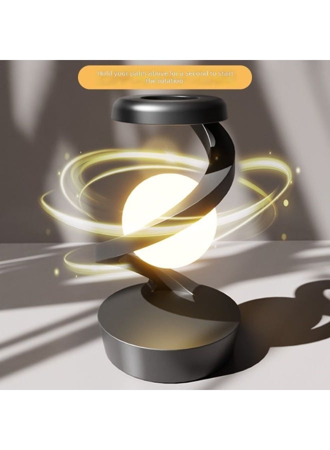 Creative Rotating Floating Lamp, Bedside Night Light with Fast Wireless Phone Charger, RGB Ambient Mood Lighting, and Modern Touch Control Desk Lamp for Home and - Image 5