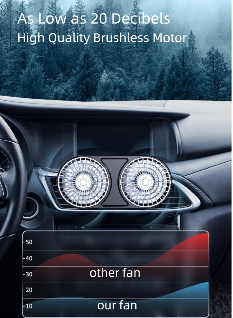 مراوح سياره مروحة تبريد لسيارة  مروحة سيارة مروحة USB صغيرة لركاب السيارة الأمامي مع حامل فتحة الهواء - Image 5