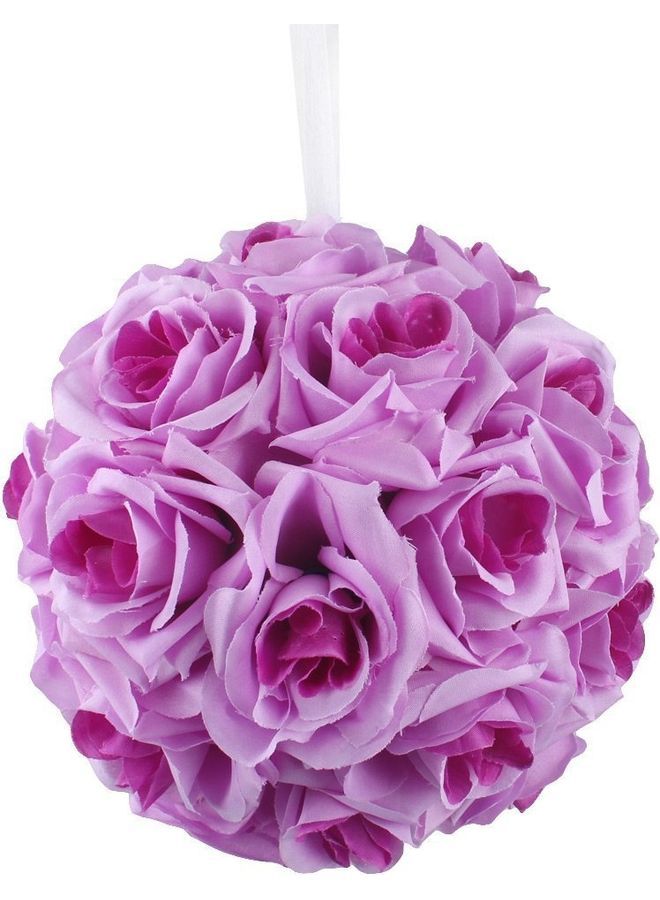 NIBEMINENT Wedding Party Rose Flower Ball Purple 20 x 20cm - Image 1