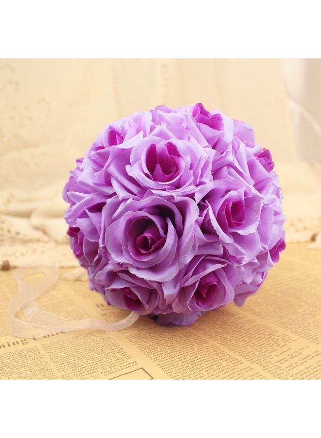 NIBEMINENT Wedding Party Rose Flower Ball Purple 20 x 20cm - Image 5