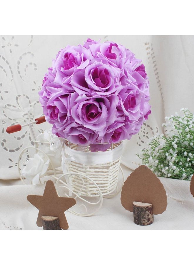 NIBEMINENT Wedding Party Rose Flower Ball Purple 20 x 20cm - Image 3